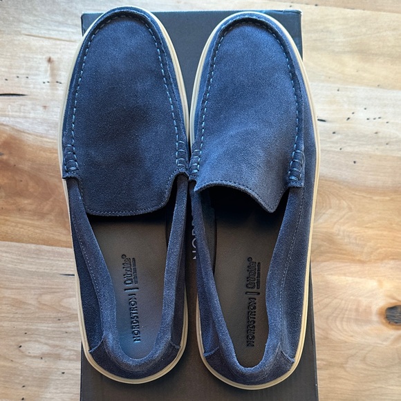 Nordstrom Men's Slip-On Loafers - Navy and Beige - Picture 4 of 5